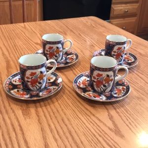 Otagiri small tea cups with saucers